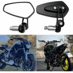 Rtroviseurs de guidon de moto rtroviseurs de moto pour xj6 mt01 mt03 mt07 mt09 (noir)