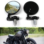 Retroviseur moto rond, 7 / 8  22mm r�troviseurs moto embouts de guidon noir lat�raux miroirs universel ...