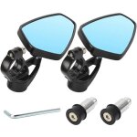 Rtroviseurs de moto universels 22mm inversant le rtroviseur cnc rtroviseur de moto ovale en aluminium ...