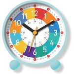 R�veil analogique pour enfants apprendre � lire l'heure avec cadrans color�s, mouvement d'horloge silencieux, ...