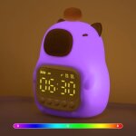 R�veil capybara ? veilleuse silicone rechargeable, animal mignon, compagnon sommeil enfants