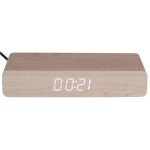 R�veil chargeur induction bois naturel