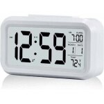 R�veil digital r�veil matin, horloge num�rique r�veil � pile silencieux pour enfants adultes grand �cran ...
