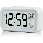 Ensoleille - rveil digital rveil matin, horloge numrique rveil  pile silencieux pour enfants adultes ...