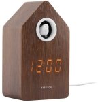 R�veil led horloge coucou effet bois fonc� sur prise - karlsson