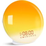 R�veil � lumi�re de r�veil - simulation de lever / coucher de soleil, 2 r�veils, 7 sons naturels, radio ...