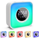 Aiperq - rveil lumineux avec enceinte bluetooth avec lampe de chevet led avec 10 changements de couleur, ...