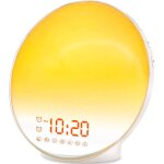 Reveil lumineux, rveil intelligent pour enfants adultes, reveil matin simulateur d'aube et crpuscule, ...