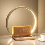 R�veil lumineux, lampe de chevet avec fonction de recharge, lampe de table � variateur tactile � 3 niveaux, ...