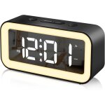 Rveil numrique, horloge numrique led avec veilleuse rglable, 12 / 24 heures aliment par usb