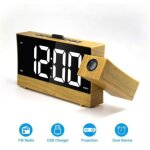 Rveil de projection pour chambre  coucher, affichage de la temprature intrieure et extrieure, double ...