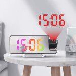 R�veil � projection de temps � led avec affichage de la temp�rature - horloge num�rique r�glable multi ...