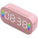 Rveil rose numrique led avec radio fm