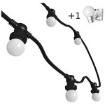 Revenergie guirlande guinguette 10m b22 blanche ? 20 ampoules plus cable ip65