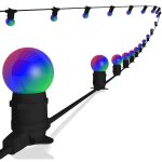 R�venergie guirlande guinguette exterieure lumineuse led 20 ampoules b22 rgb 10m
