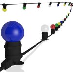 R�venergie guirlande guinguette led 10m ? 20 ampoules b22 multicolores ip65ticolore 10m