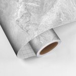 Rev�tement sticker sol - marbre gris - rouleau adh�sif protection anti - d�rapant - 60x100cm