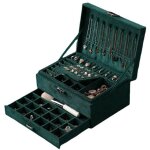 Groofoo boîte à bijoux pour femme, coffret à bijoux verrouillable de voyage 3 couches organisateur à ... Groofoo boîte à bijoux pour femme, coffret à bijoux verrouillable de voyage 3 couches organisateur à ...