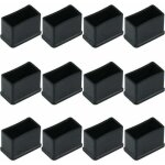 Rhg lot de 12 embouts de protection rectangulaires en feutre de caoutchouc pour pieds de table ou de ...