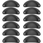 Rhg 12pcs poign�e de coquille vintage pour tiroir armoire meuble cuisine, fer incurv� poign�e de tiroir ...