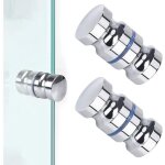 Rhg 2 pi�ces bouton de porte de douche, porte de douche ronde bouton de porte inox boutons de douche ...