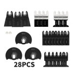 Rhg 28 accessoires d'outils oscillants multifonctions lame de scie universelle pour parkside dewalt ryobi ...