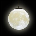 Rhg 3d moon lustre - lune plafonnier lustre lune plafonnier planete suspension luminaire lune restaurant ...