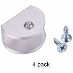 Rhg lot de 4 supports de serrage r�glables en alliage d'aluminium pour �tag�re en verre de 8 � 12 mm ...