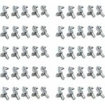 Rhg 50pcs taquet etagere support �tag�res de m�tal nickel� goupilles de support pour armoire bureau accessoire ...