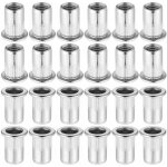 Rhg 60 pi�ces 304 ecrou a sertir m8 en acier inoxydable t�te plate ecrou aveugle rivet filet� ecrou a ...