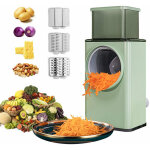 Rhg coupe - l�gumes multifonctionnel hachoir rotatif r�pe � fromage 3 en 1 d�chiqueteuse trancheuse broyeur ...
