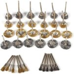 Rhg ensemble de brosses m�talliques 36 pi�ces, brosses en acier pour perceuses � meuleuse d'angle