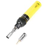 Rhg fer � souder sans fil, fer � souder � gaz, stylo de fer � souder portatif au gaz butane, 1300 ?(jaune) ...