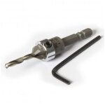 Rhg for�t � chanfrein + but�e r�glable : m�che � bois avec fraise de � 4mm pour vis de � 5 mm -