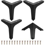 Rhg jeu de 4 pieds triangulaires en m�tal pour meubles, tables, canap�s et fauteuils, meubles de rangement, ...