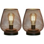 Rhg lampe de chevet design pile lampes de table d'ext�ri ensemble de 2 lampes de table � cage en m�tal ...