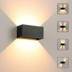Rhg led applique murale int�rieur / ext�rieur, 24w 3000k blanc chaud lampe murale, moderne luminaire ...