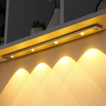 Rhg led lampe de placard � d�tecteur de mouvement int�rieur, r�glette led cuisine sans fil, lumi�re d'armoire ...