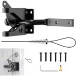 Rhg loquet � gravit� pour portail autobloquant, en acier au carbone avec ressort et c�ble de traction ...