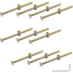 Rhg m6 kit de 10 pcs vis � bois, vis � t�te cylindrique frais�e plate six pans vis ecrous, fixation de ...