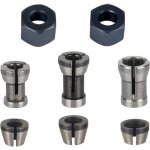 Rhg mandrin de fraiseuse - lot de 8, collet mandrin affleureuse (6 mm, 6. 35 mm, 8 mm), pince de serrage ...
