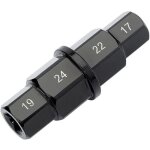Rhg outil d'axe hexagonal moto, 17 - 24 mm pour d�montage de roue avant, cl� � douille pour honda, kawasaki, ...