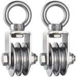 Rhg poulie double � c�ble robuste en acier inoxydable avec roulements internes, poulie simple pivotante ...