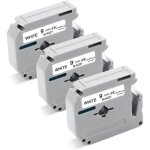 Rhg compatible rubans pour brother m - k221 mk - 221 9mm x 8m pour brother pt - 55 pt - 60 pt - 65 pt ...