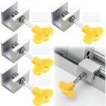 Rhg serrure fenetre coulissante, 4pcs serrures pour fen�tres coulissantes, bloque porte coulissante verrou ...