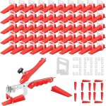 Rhg syst�me de nivellement carrelage, kit de nivellement pour carrelage 1 pince, 300 2mm clips, 100 pi�ces ...