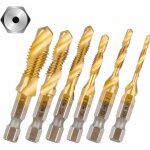 Rhg tarauds combin�s 6 pcs 1 / 4'' hss m3 - m10 - hexagonaux, bois, plastique, aluminium, m�tal dur
