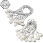 Rhg tendeur �lastique 30 pi�ces, sandow pour b�che, pavillon, tente, rideaux, support de b�che (blanc ...