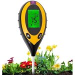 Rhg testeur de sol 4 en 1 pour ph, lumi�re, humidit� et temp�rature, id�al pour plantes et jardin