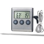 Rhg thermom�tre de cuisine num�rique grand �cran lcd, longue sonde pour grill four, viande cuisson temp�rature ...